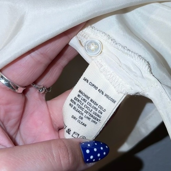 NEW Alex Mill Mia Top In Cupro Ivory Size XL - Picture 5 of 6